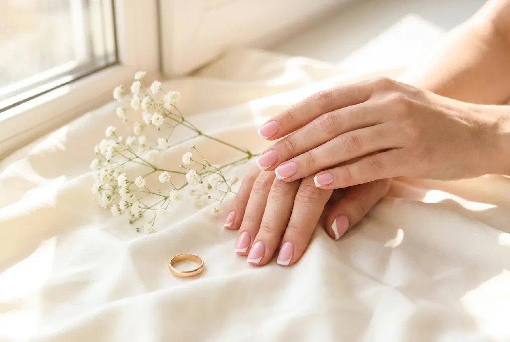 Móng cô dâu thanh lịch với thiết kế tinh tế trong ngày cưới